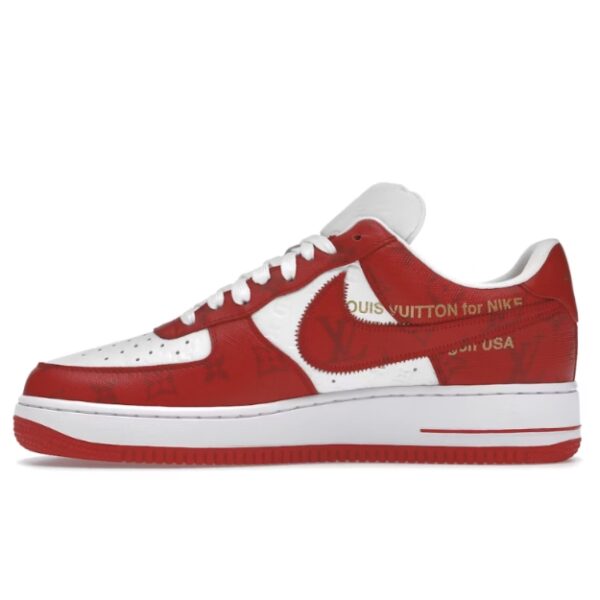 Louis Vuitton Nike Air Force 1 Low By Virgil Abloh White Red - Imagen 2