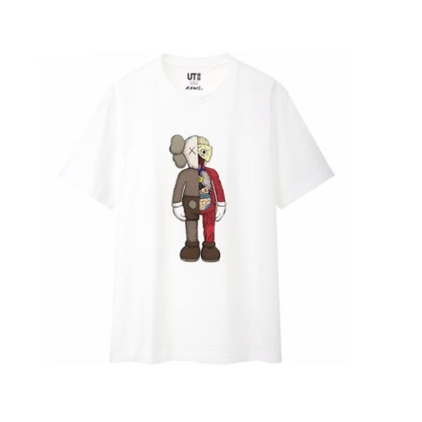 Camiseta desollada KAWS x Uniqlo (tallas japonesas) Blanco